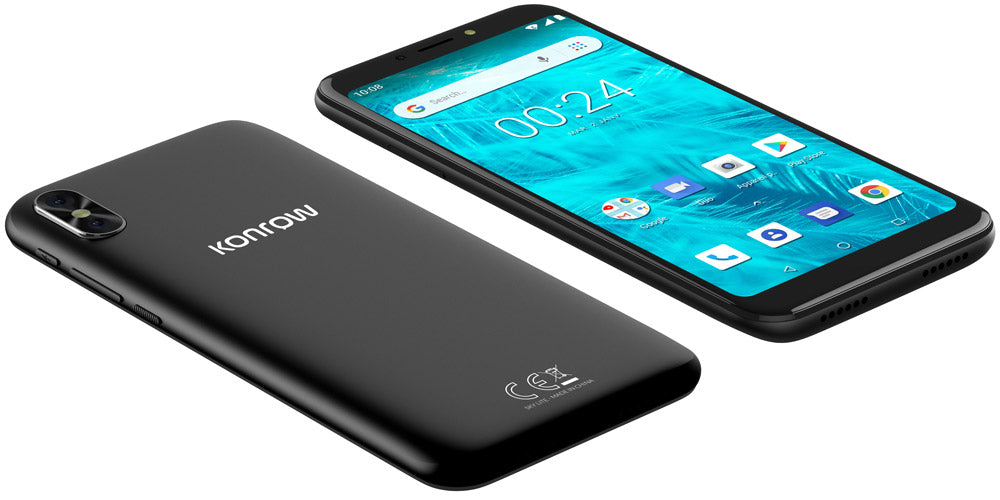 Konrow Sky Lite - Smartphone Android - 4G - Écran 5.45'' - Double Sim - 16Go, 1Go RAM - Noir