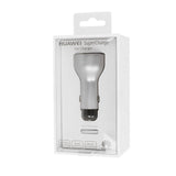 Huawei AP38 - Caricabatterie da auto completo, adattatore per ricarica rapida con 2 porte USB - 2 A/5 A - Grigio (confezione originale)