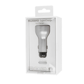 Huawei AP38 - Caricabatterie da auto completo, adattatore per ricarica rapida con 2 porte USB - 2 A/5 A - Grigio (confezione originale)