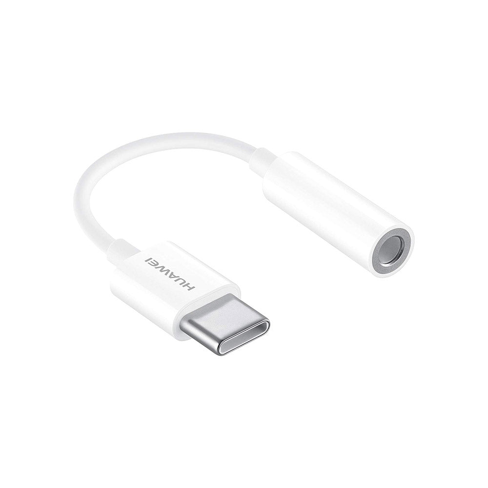 Huawei CM20 - Adaptateur d'origine USB Type-C vers Jack 3.5mm - Blanc (Emballage Originale)
