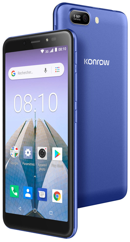 Konrow City 55 - Android 8.1 - 3G - Écran 5.34'' - 8Go, 1Go RAM - Bleu