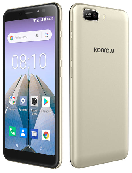 Konrow City 55 - Android 8.1 - 3G - Pantalla de 5,34'' - 8 GB, 1 GB de RAM - Dorado