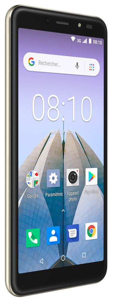 Konrow City 55 - Android 8.1 - 3G - Pantalla de 5,34'' - 8 GB, 1 GB de RAM - Dorado