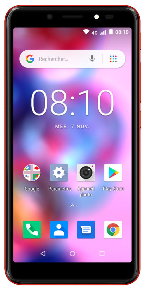 Konrow Easy 55 - Android 8.1 - 4G - Écran 5.34'' - Double Sim - 8Go, 1Go RAM - Rouge