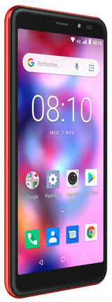 Konrow Easy 55 - Android 8.1 - 4G - Écran 5.34'' - Double Sim - 8Go, 1Go RAM - Rouge