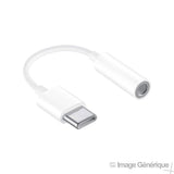 USB Type-C Adapter (9mm Long Connector) to 3.5mm Jack - White (Bulk)