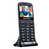 Konrow Senior 231 - Schermo 2.31'' - Dual SIM - Nero (dock di ricarica incluso)