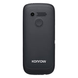 Konrow Senior 231 - Schermo 2.31'' - Dual SIM - Nero (dock di ricarica incluso)