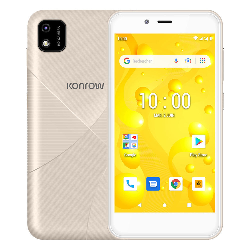 Konrow Soft 5 (Double Sim - 4G - Écran 5'' - 8 Go, 1 Go RAM) Or
