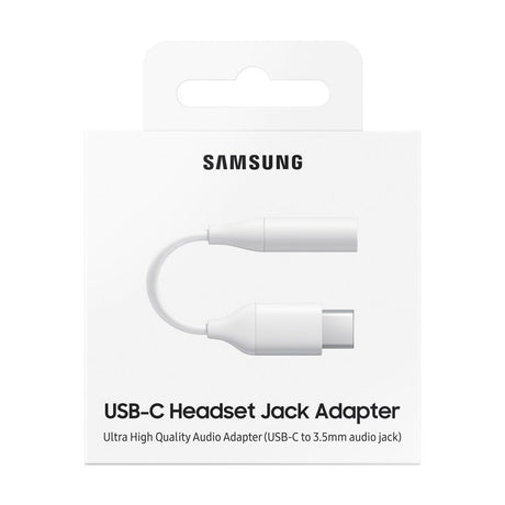 Samsung EE-UC10JUWEGWW - Adattatore USB Type C a Jack 3.5 - Bianco (Imballaggio originale)