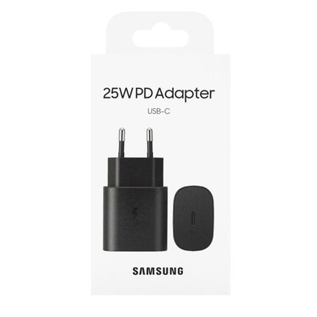 Samsung EP-TA800NBEGEU - adattatore da rete USB Type-C - 25W, nero (confezione originale)