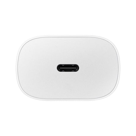 Samsung EP-TA800XBEGWW - Chargeur Secteur - Adaptateur USB Type C Fast Charge 25W & Câble USB Type C - Blanc (Emballage Original