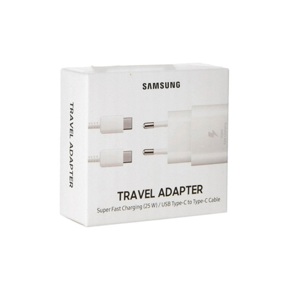 Samsung EP-TA800XBEGWW - Netlader - USB Type-C Fast Charge-adapter 25W & USB Type-C-kabel - Wit (originele verpakking