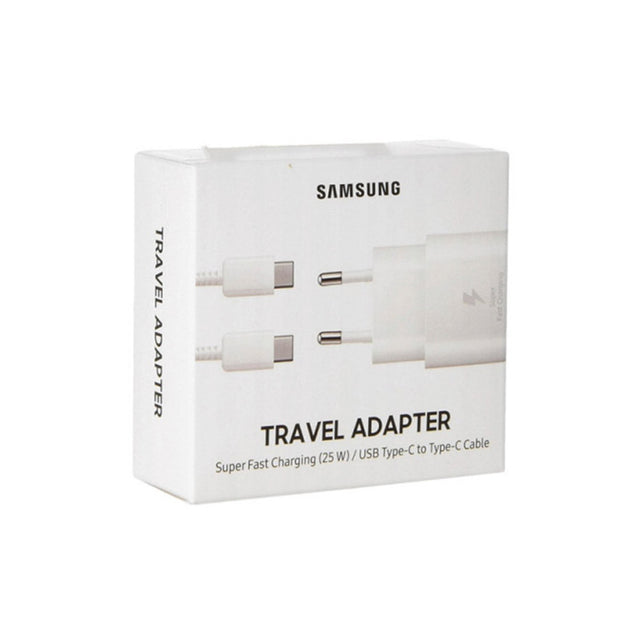 Samsung EP-TA800XBEGWW - Netlader - USB Type-C Fast Charge-adapter 25W & USB Type-C-kabel - Wit (originele verpakking
