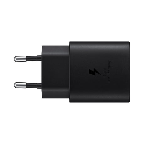 Samsung EP-TA800XBEGWW - Mains charger, USB Type-C Fast Charge 25W adapter & USB Type-C cable - Black (Original packaging)