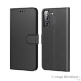 Kunstleren flipcase voor Samsung Galaxy S22 - Zwart (Bulk)
