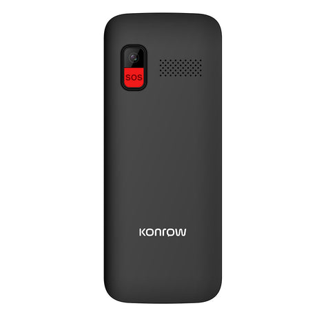 Konrow Senior 280 (Schermo 2.8'' - Dual SIM - Con stazione di ricarica) Nero