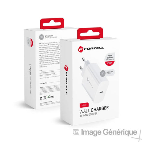 Adattatore di rete USB Type-C - 25 W, ricarica rapida bianco - blister