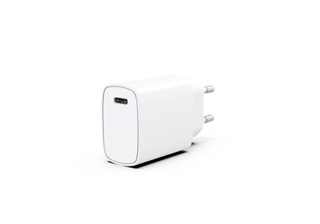 Konrow KC20CW - Adaptateur Secteur USB Type C - Charge rapide 20W, Blanc (Compatible, Blister)