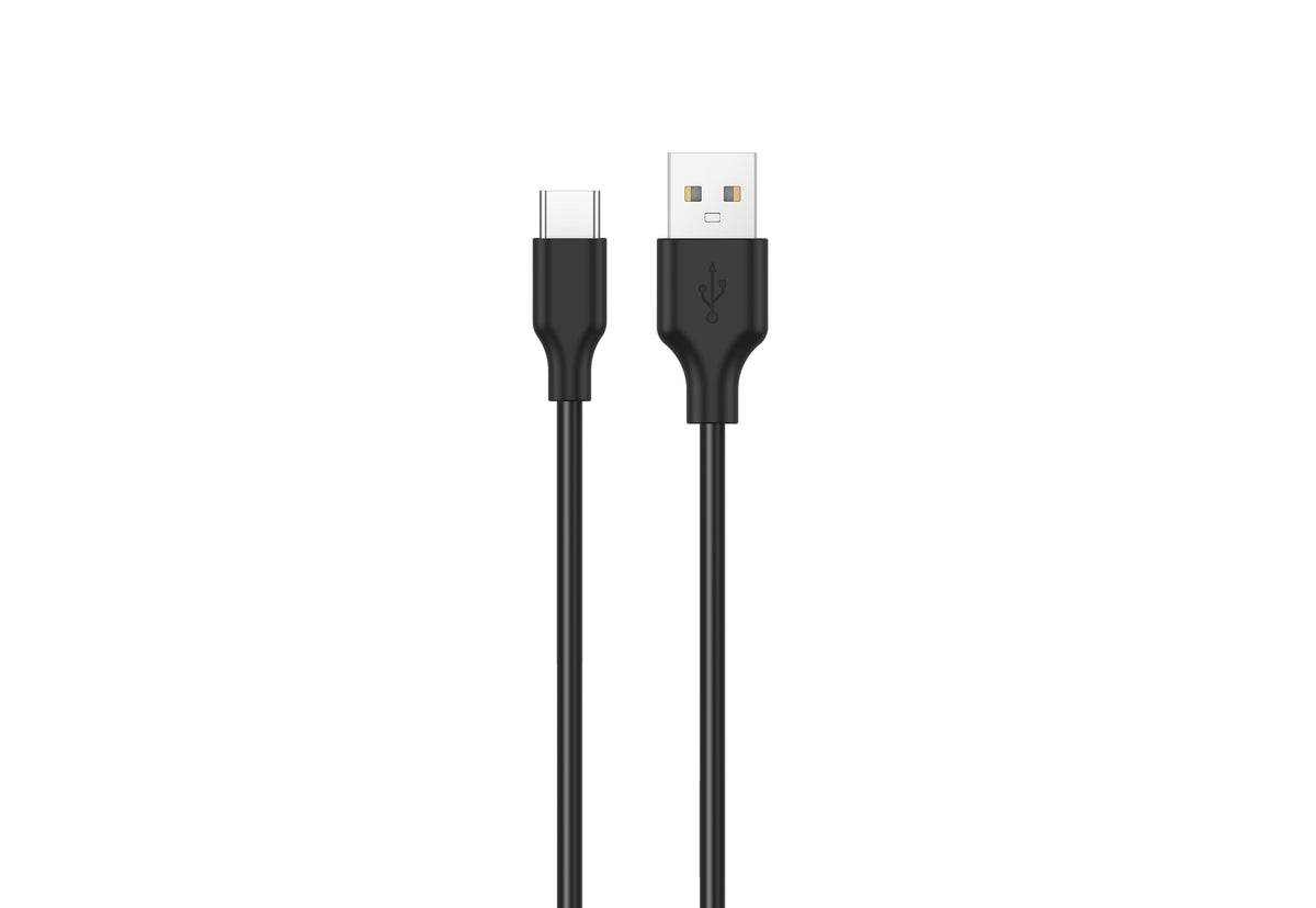 Konrow KCATCPB2 - USB-Kabel Typ C zu Typ A (2 m - 3 A) - Schwarz (kompatibel, Blister)