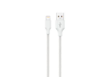 Konrow KCATLNW1 - USB-Lightning-auf-Typ-A-Kabel (1 m - 2.4A) - Weiß (Kompatibel, Blister)