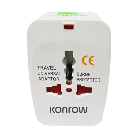 Konrow 931 - Adattatore universale - EU / US / UK / AU, Bianco (Blister)