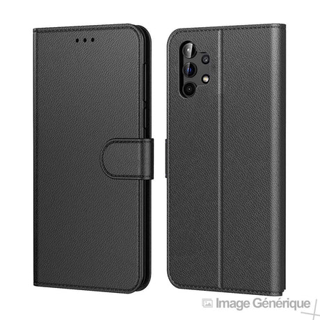 Funda con tapa de polipiel para Samsung Galaxy A34 5G - Negro (a granel)