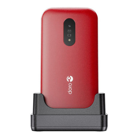 Doro 2820 4G (Klapphandy mit Ladestation) Rot/Weiß