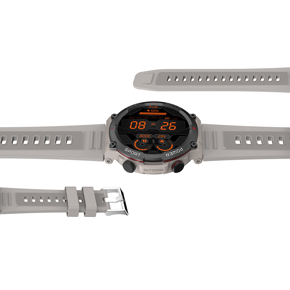 Blackview W50 (Smartwatch - 1.39'' - Ingebouwde microfoon) Grijs