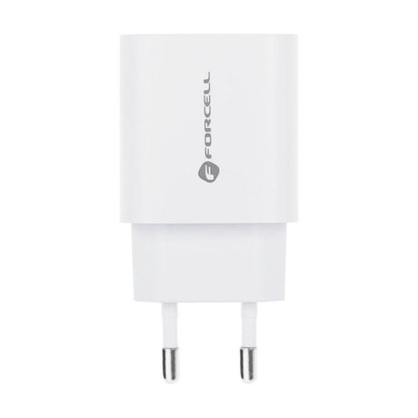 Forcell - Adaptateur Secteur 2 Ports (Port Type A et Type C, 30W, Blanc) Emballage Original