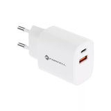 Forcell - Netzteil 2 Anschlüsse (USB-A und USB-C, 30W, Weiß) Originalverpackung