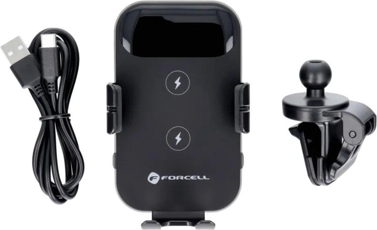 Forcell - Cargador de coche inalámbrico (15W, Magsafe, para rejilla de ventilación, negro) Embalaje original