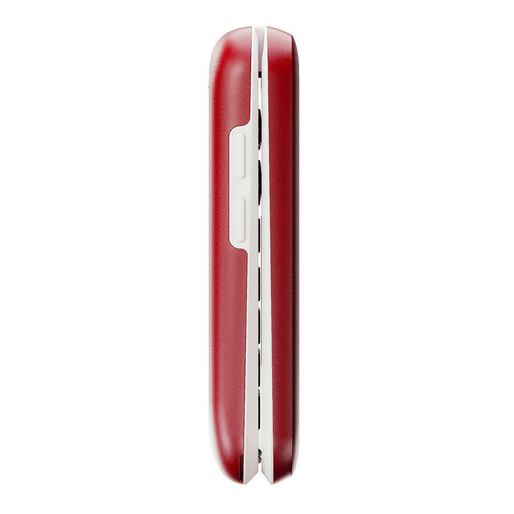 Doro 2880 4G (Flip phone with charging dock, dual display) Red / White