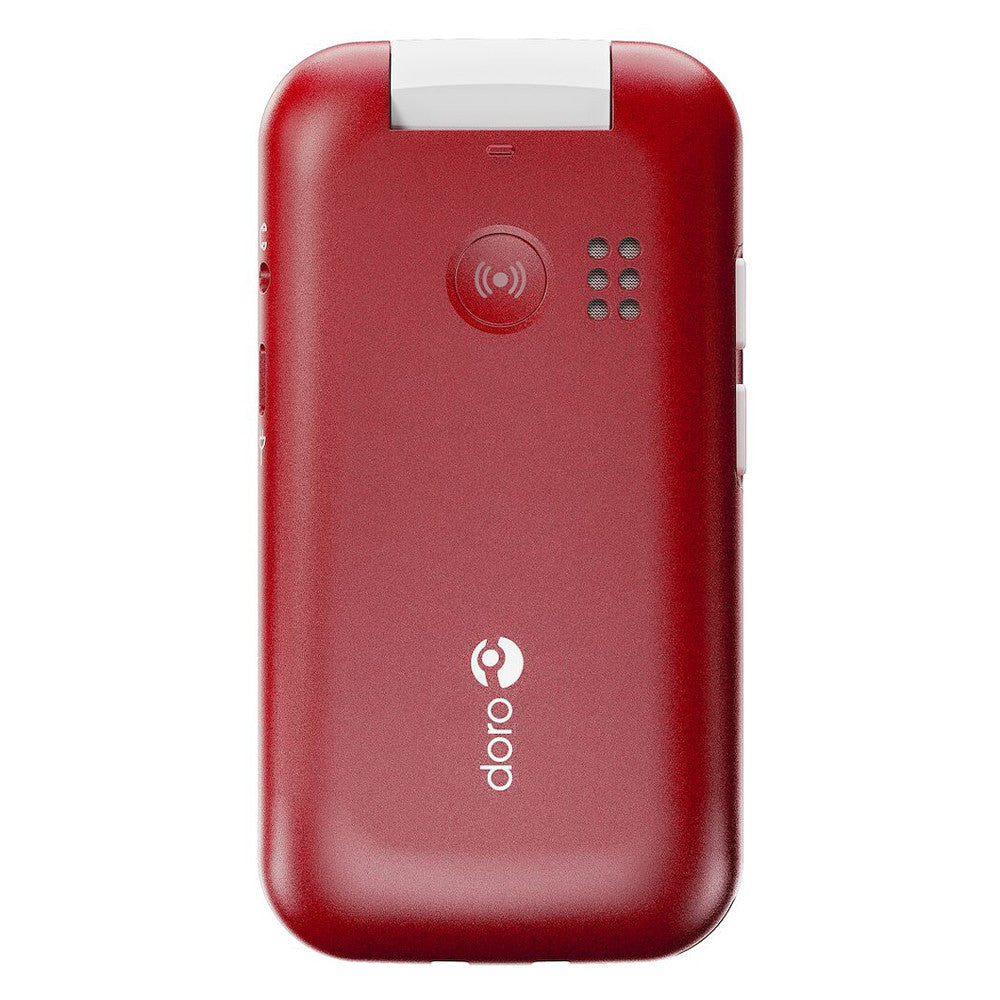 Doro 2880 4G (Clamshell with Charging Cradle, Dual Screen) Red / White