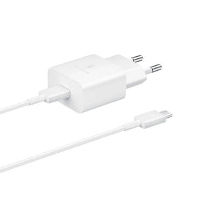 Samsung EP-T1510XWE - Complete netlader - 15W-adapter & USB Type-C-naar-Type-C-kabel - wit - originele verpakking