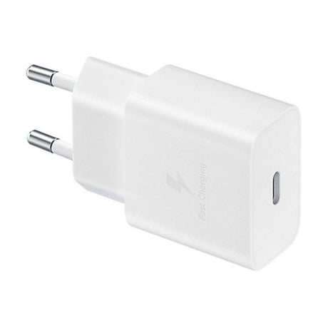 Samsung EP-T1510XWE - Caricatore da rete completo - Adattatore 15W e cavo USB Type-C a Type-C - Bianco - confezione originale