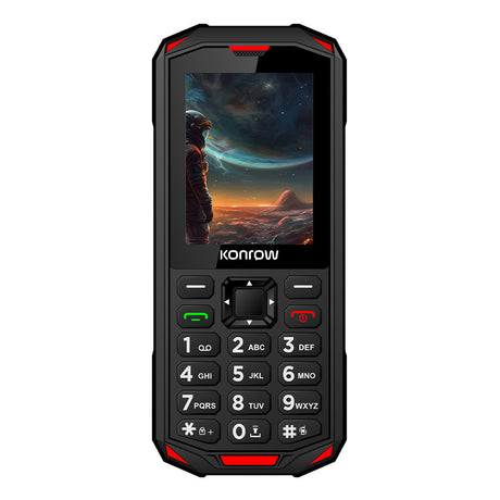 Konrow Stone Next (Telefono antiurto certificato IP68 - 2.4'' - Hotspot WiFi - 4G - Dual SIM) Nero