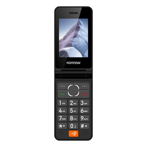 Konrow Senior Flip (4G - 2.8'' - With Charging Dock) Black
