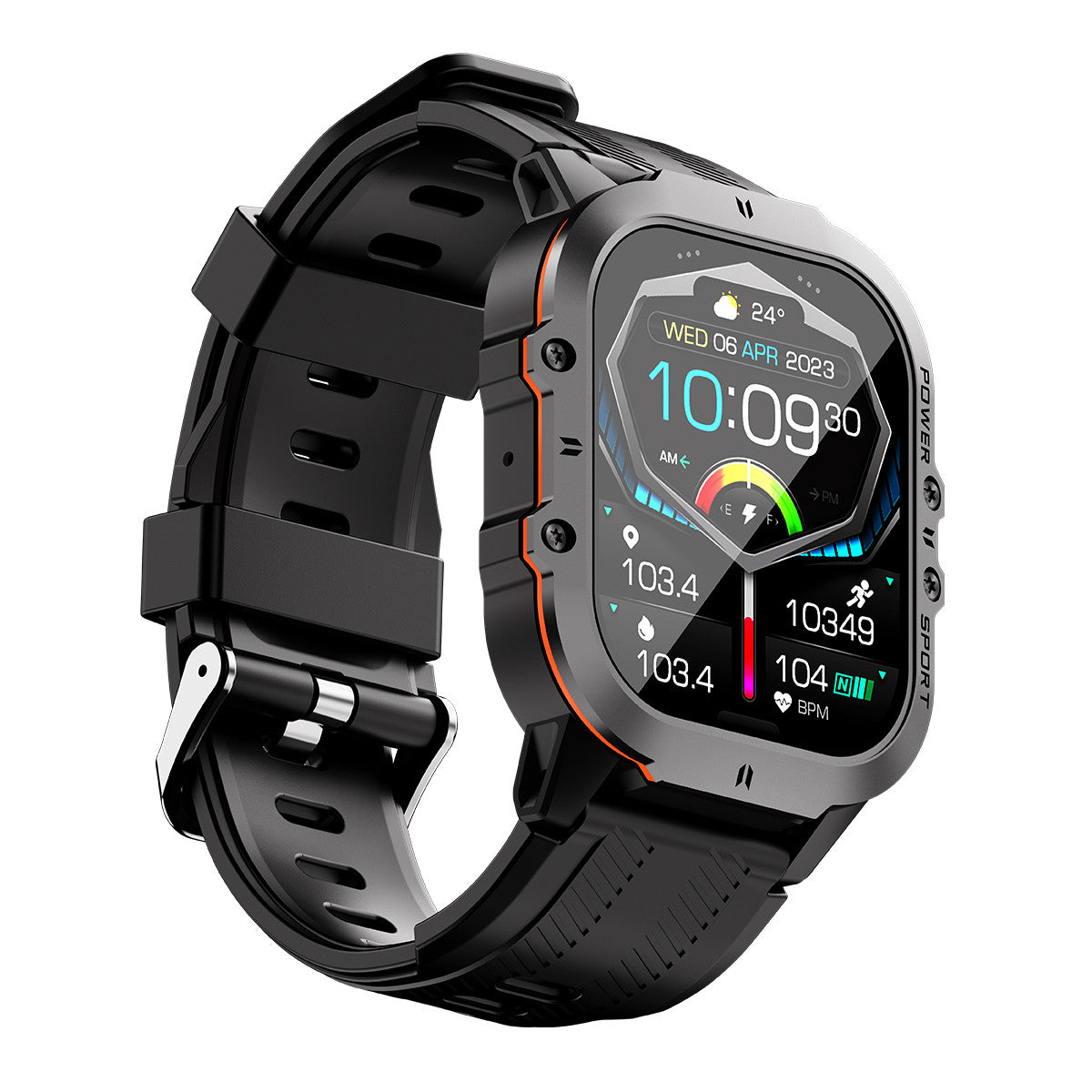 Oukitel BT20 (Robuuste smartwatch -  1.96'' - Oproepen beantwoorden) Oranje