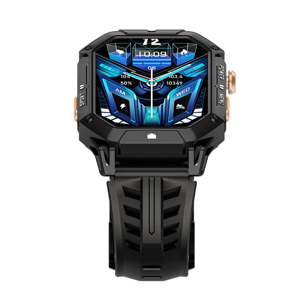 Oukitel BT80 (Robuuste smartwatch - 2.13'' - Oproepen beantwoorden) Zwart