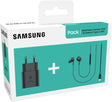 Samsung Starter Pack (Ladegerät 25W TA800N & Typ-C-Kopfhörer AKG IC100B - Schwarz (Originalverpackung)