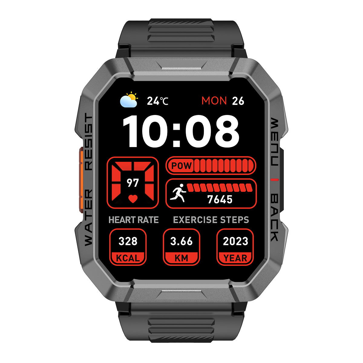 Blackview W60 (Reloj inteligente reforzado - 2.01'' - Micrófono integrado) Negro