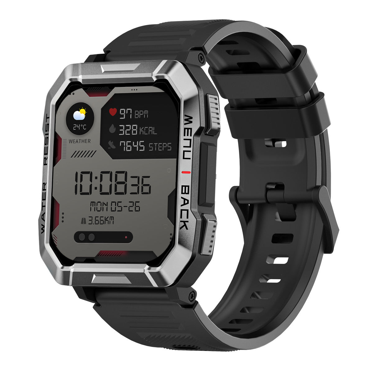 Blackview W60 (Reloj inteligente reforzado - 2.01'' - Micrófono integrado) Negro