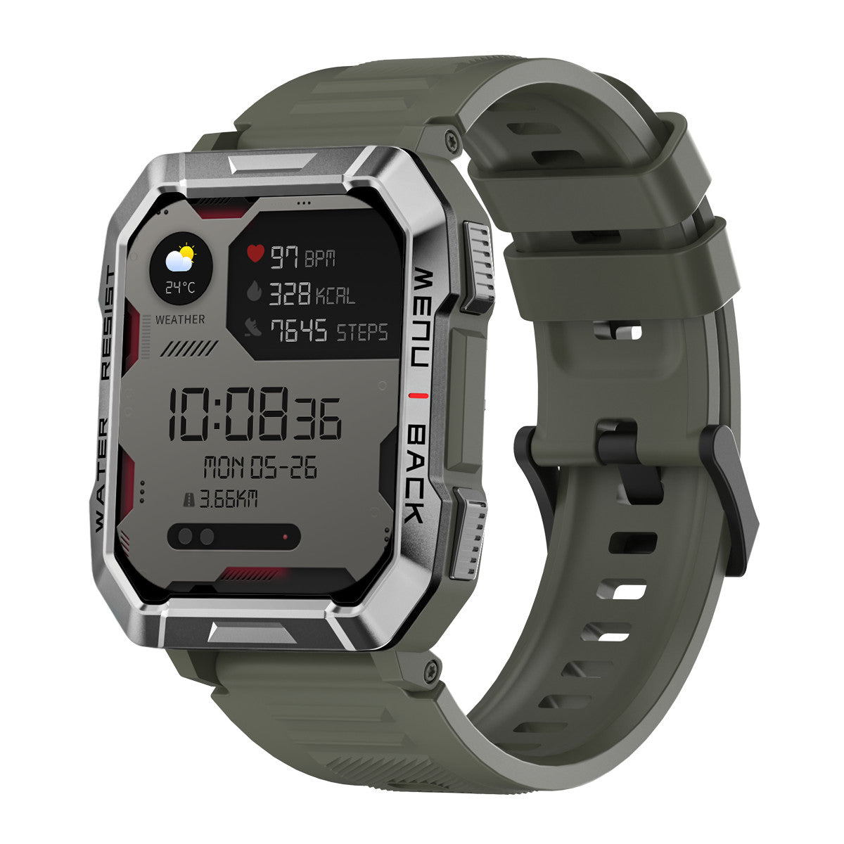 Blackview W60 (Robuust smartwatch - 2.01'' - geïntegreerde microfoon) Groen