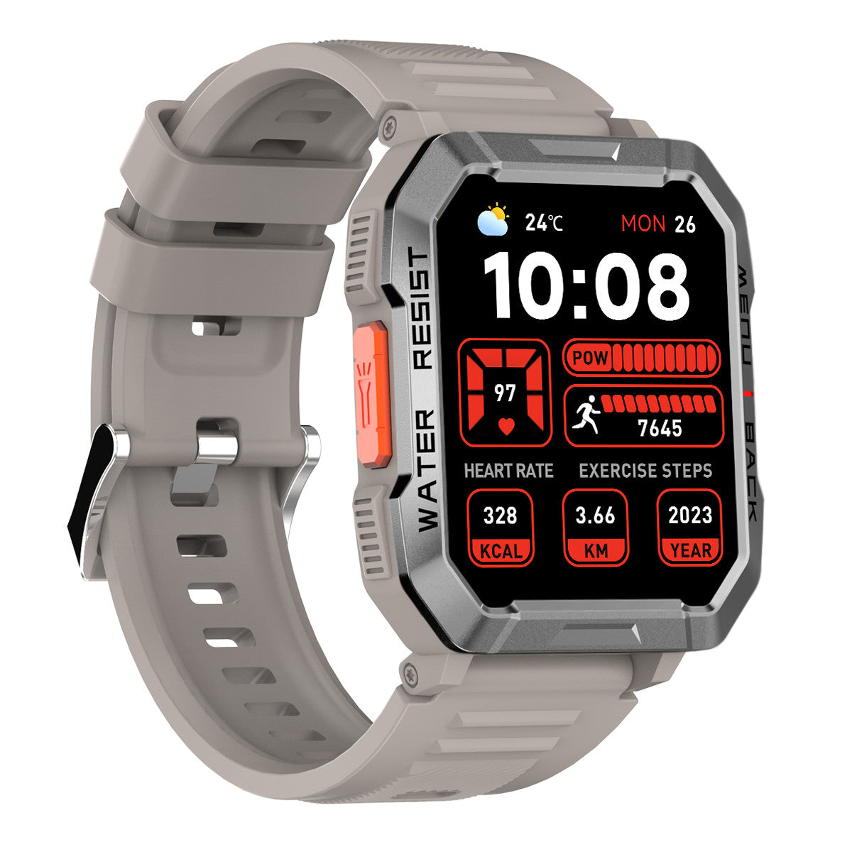 Blackview W60 (Reloj inteligente reforzado - 2.01'' - Micrófono integrado) Caqui