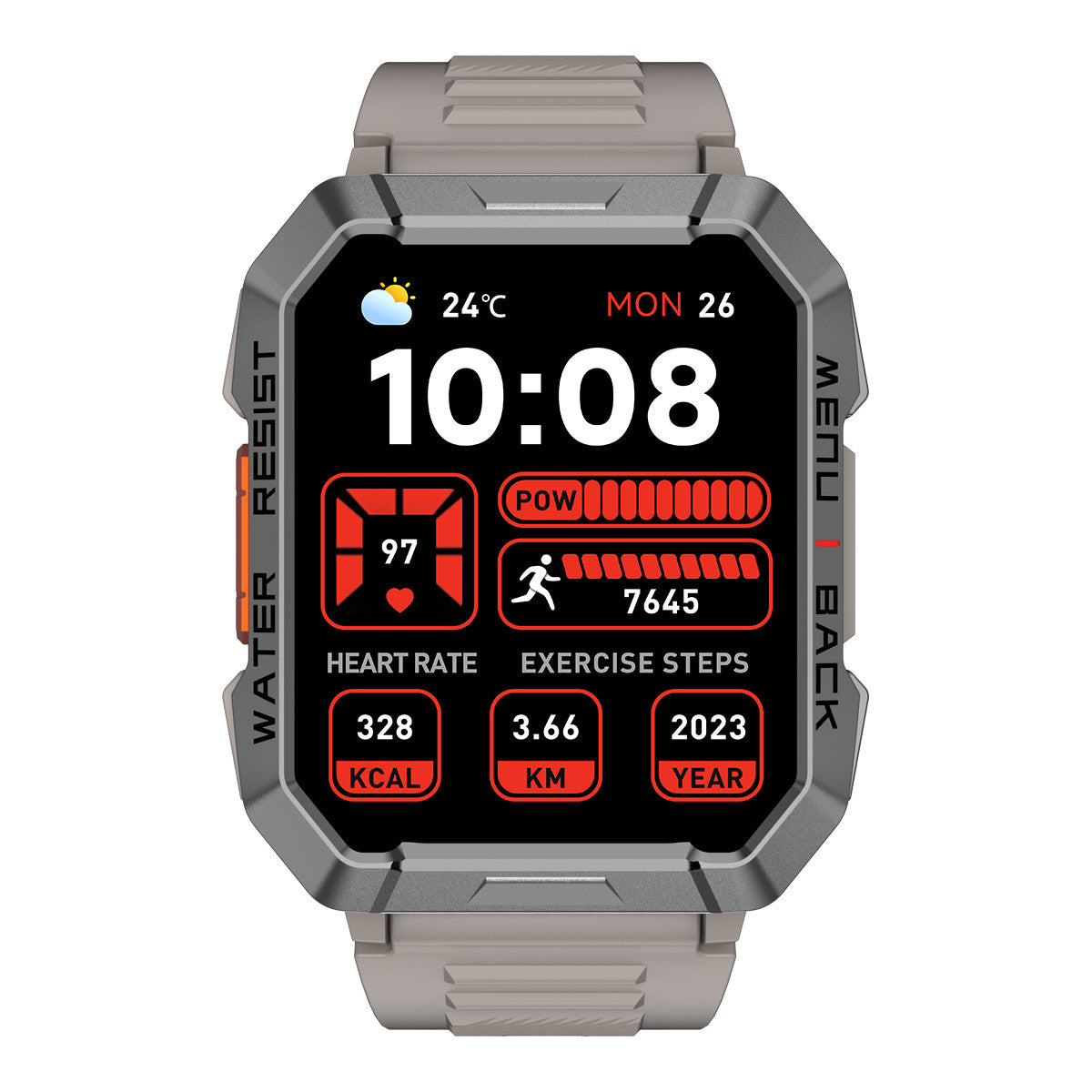 Blackview W60 (Reloj inteligente reforzado - 2.01'' - Micrófono integrado) Caqui