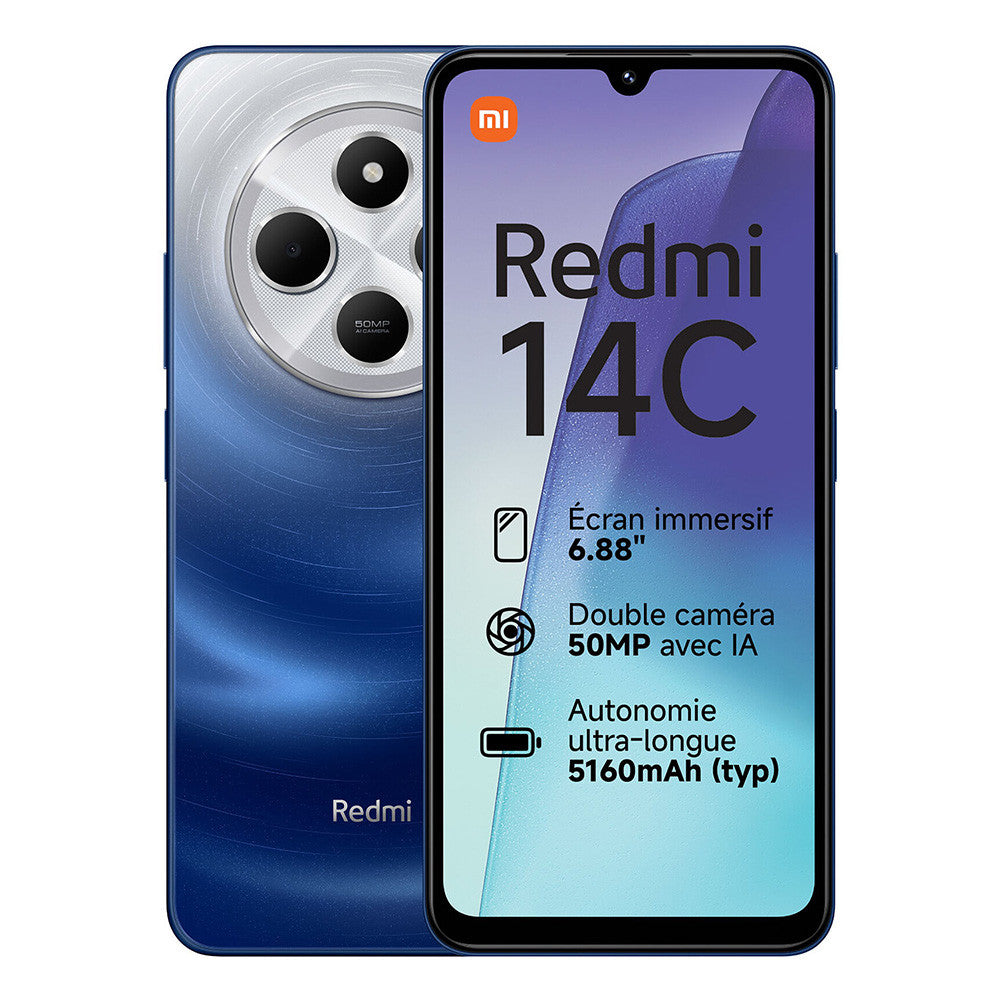 Xiaomi Redmi 14C NFC (6.88'' - 256 Go, 8 Go RAM) Bleu