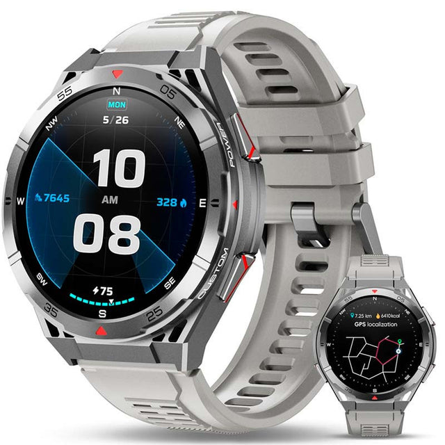 Oukitel BT12 (Reloj inteligente resistente - 1.43'' - Responde llamadas) Gris