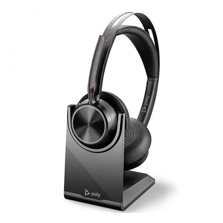 Caque Sans Fil Poly Voyager Focus 2 - (Stéréo - Bluetooth - Adaptateur USB-C/A - Socle de charge) Noir