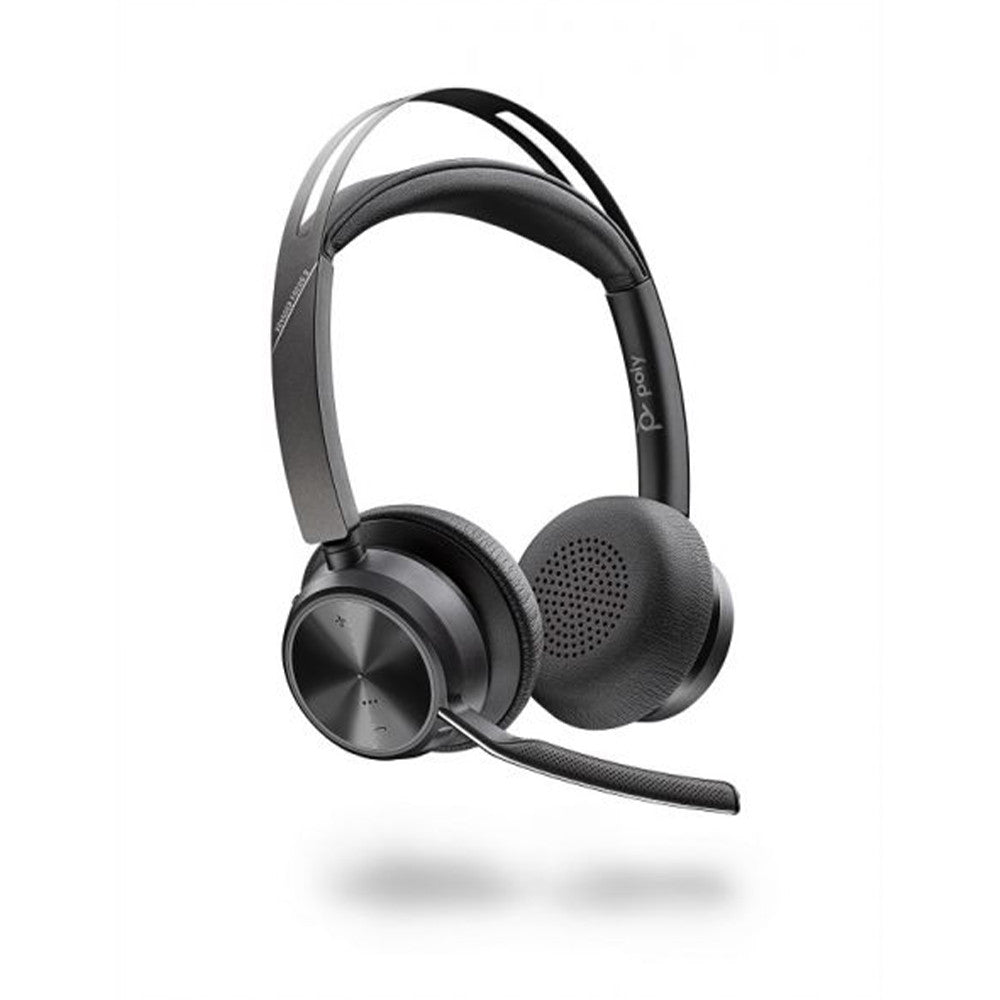 Kabelloses Poly Voyager Focus 2 Headset - (Stereo - Bluetooth - USB-C/A-Adapter - Ladestation) Schwarz